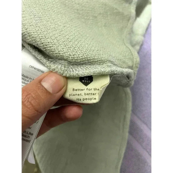 Madewell Soft Green Blouse Top XS Linen Blend Women's - Picture 8 of 9